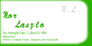 mor laszlo business card