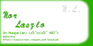 mor laszlo business card